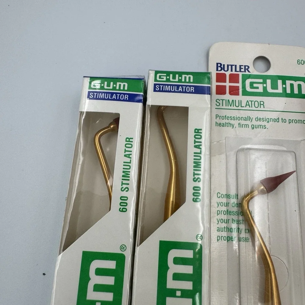 Lot Of 5 Gold Butler Gum Stimulators NOS #600 Stimulator
